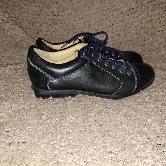 JOHN FLUEVOG-Know The Future Decide Well Today-Black Leather-Lace Up-Sz 11-EX - Picture 5 of 9